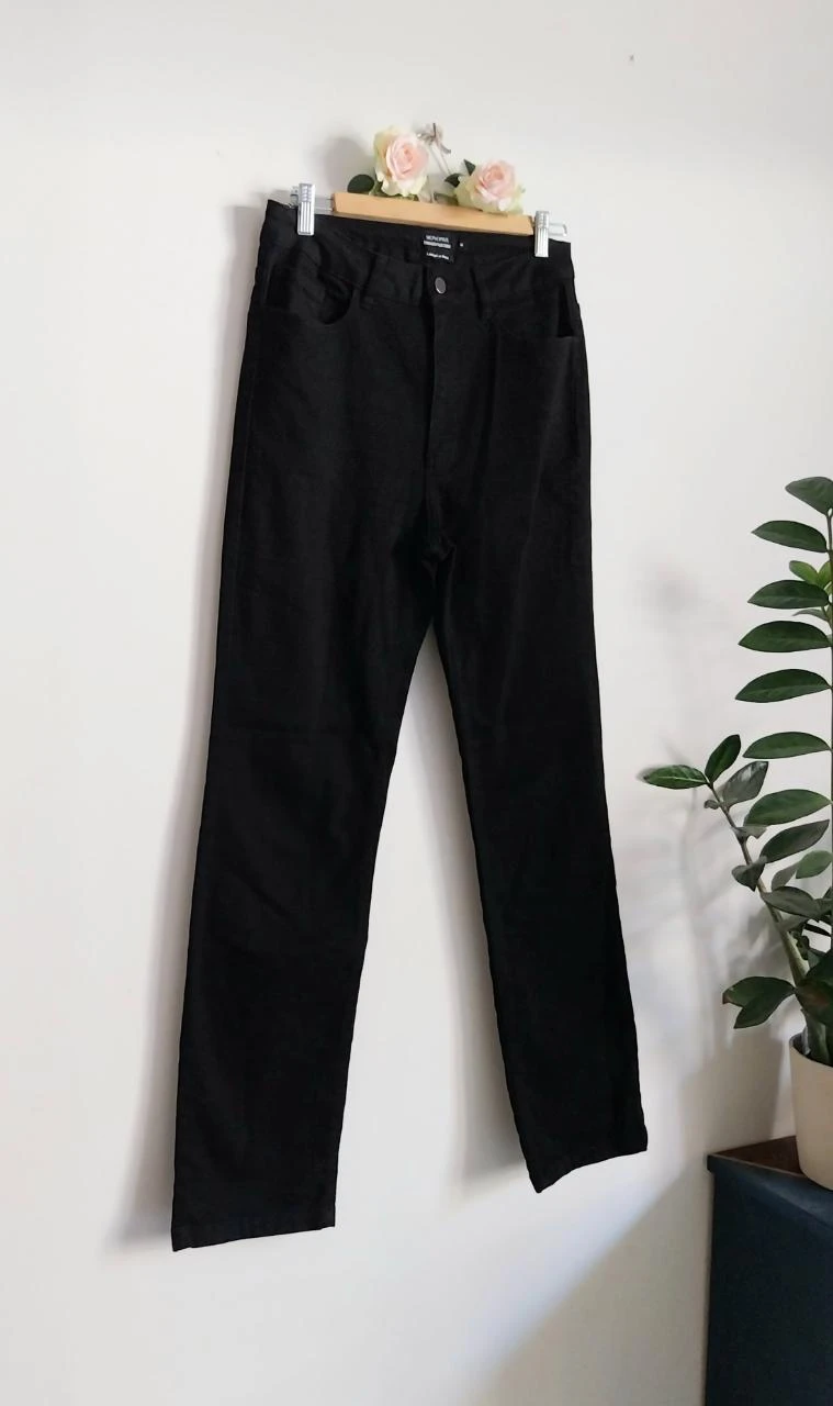 Jeans rectos elásticos negros Monoprix Talla 38 – photo 2